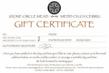 Load image into Gallery viewer, GIFT VOUCHER for a Meadery Tasting Tour (1 person) PLUS one 70cl bottle included
